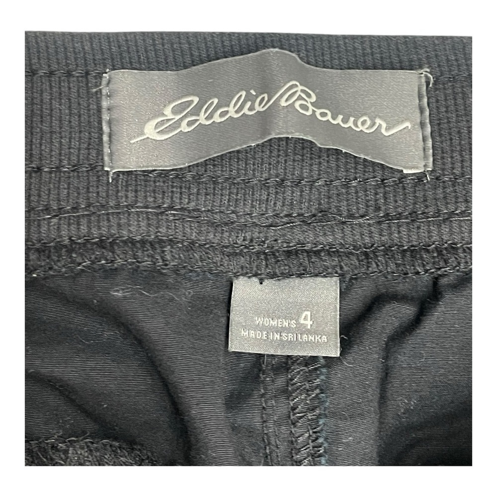 Eddie Bauer LAID-BACK TWILL JOGGER in Black Size 4 Pull-on style elastic waist - Picture 3 of 9